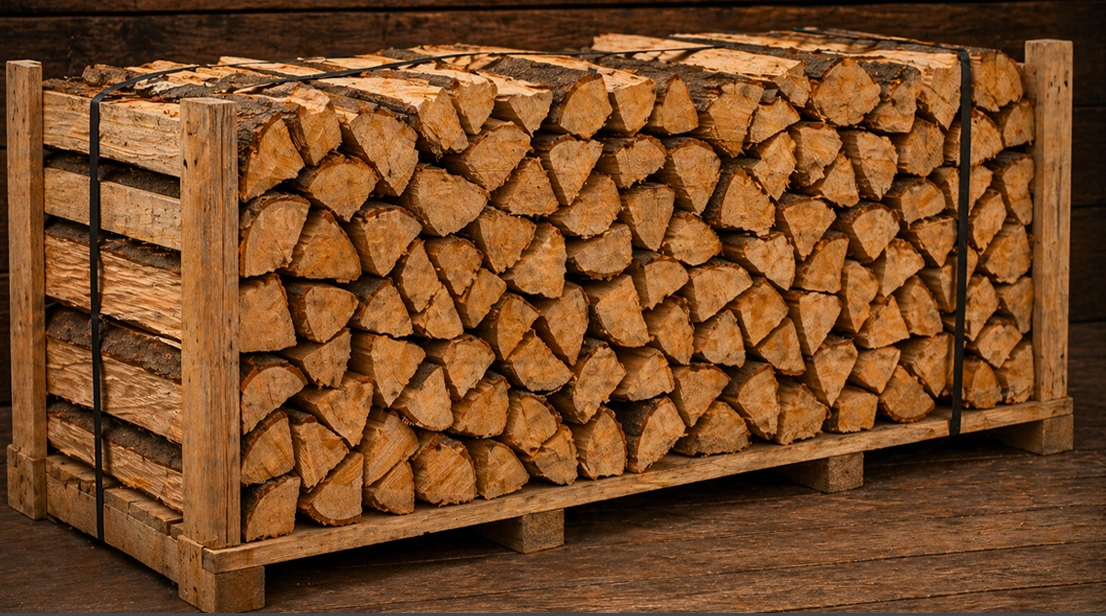 Stacked firewood from the original homepage