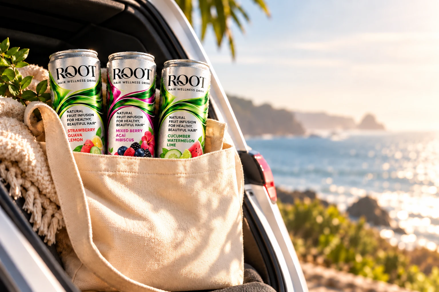 ROOT cans packed in a canvas bag for the Find Your ROOT page