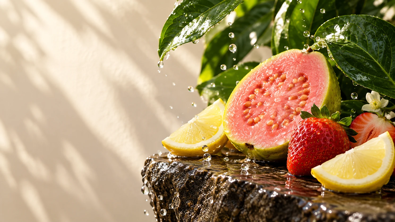 Guava, strawberry, and lemon in the ROOT ingredients story